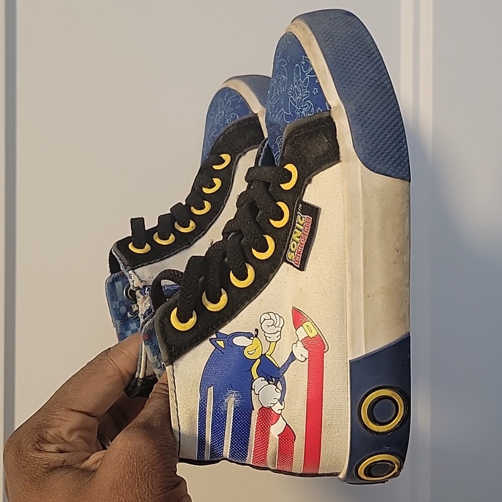 Sonic Blue and Red Sneakers for Kids